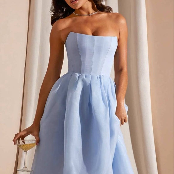 Oh Polly Dresses & Skirts - Oh Polly blue tulle dress with corset back